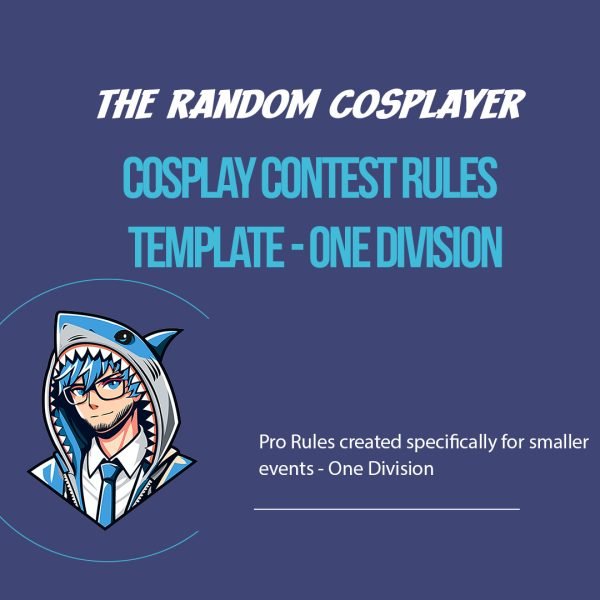 Cosplay Contest Rules Template - One Division