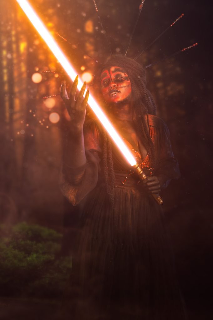 Composite cosplay photograph