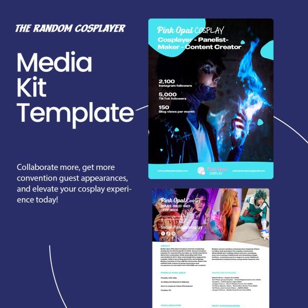Pro Cosplayer Media Kit Template